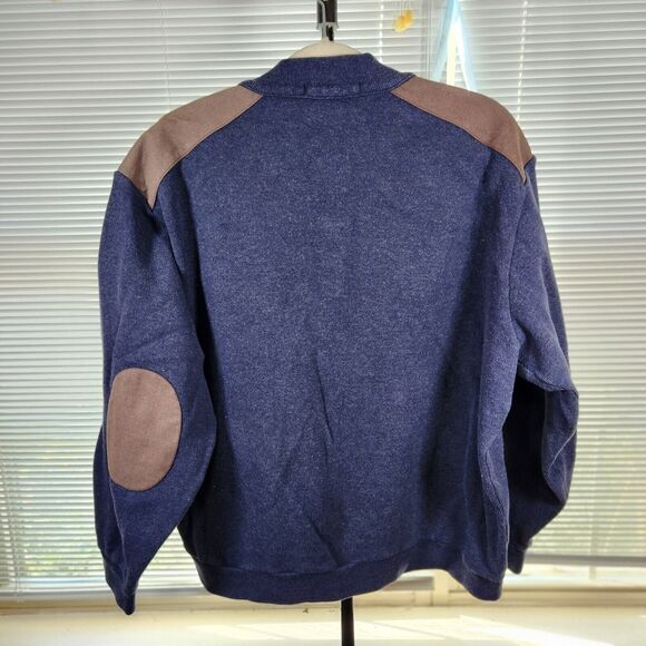 Cremieux Classic $95 XL‎ French Rib Mock Neck 1/4 Button Cotton Pullover Sweater - Picture 6 of 11